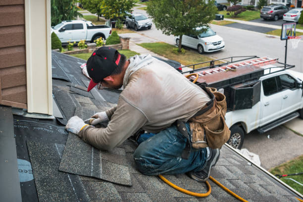 Professional Gutter Repair And Installation technician working in LaBelle, FL